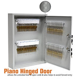 60 Key Cabinet - Dual Lock Control Key Box - Welded 22 Gauge Steel Construction - Scratch Resistant