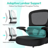 MINILIVE Mesh Office Chair, 300 lb Ergonomic Desk Chair with Flip Arms