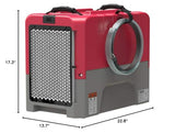 ALORAIR LGR Commercial Dehumidifier with Pump Drain Hose, 180 Pint Large Capacity Crawl Space Dehumidifier for Water Damage Restoration, Basements Warehouse & Job Sites, 5 Years Limited Warranty, Red