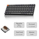 Keychron K3 Version 2, 84 Keys Ultra-Slim Wireless Bluetooth/USB Wired Mechanical Keyboard with White LED Backlit