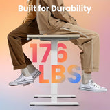 32" Small Electric Standing Desk Adjustable Height, 4 Memory Height Settings, Sit Stand Up Desk, Light-Walnut