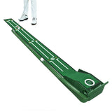 Golf Putting Mat Slim Compact 7.7-Inch Wide Single Hole – 8.5 Feet Long with Range Markers, Automatic Ball Return for Golfers Ascent
