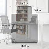 Office Chair Mat with Lip for Carpet or Hardwood Floor Crystal Grey 36" x 48" Smooth Glide and Easy Roll On/Off