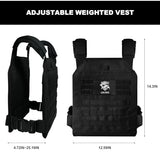 Adjustable Weighted Vest for Men Women – Tactical Vest for Rucking, HIIT & CrossFit, Fits 10x12 Plates, 600D , Weights Not Included