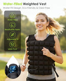 Water-Filled Weighted Vest for Women and Men, 12lb/16lb/20lb, Weight Removable 1-23lb Workout Vest Washable, Adjustable Comfortable Fit, Odor-Free