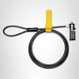 Combination Cable T-Bar Standard Lock Slot for Laptops, Resettable 4 digit password with 6 Foot Cable