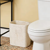 Polytree Natural Travertine Textures Bathroom Trash Can 1.8 Gallon(7 Liter
