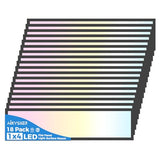 AIKVSXER 18 Pack 1x4 LED Flat Panel Light Surface Mount Black, 5500LM 50W