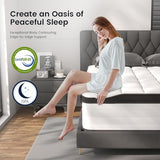 LETMOON 14 Inch King Size Mattress, Medium Firm Hybrid Pocket Spring Bed