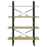 Stylish 4-Tier Wooden Bookshelf 100x30x140 cm - Modern Room Divider & Storage Shelf for Living Room & Office - Functional Bookcase & Organizer