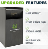 Commercial Trash Can 40 Gallon, Garbage Receptacle Indoor with Tray Holder for Restaurants, Cafeterias (Espresso Black)