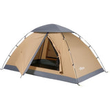 CampExo Camping Tent,2 Person Tent,Lightweight Waterproof Backpacking Tent,5-Minute Setup Outdoor Tent with Carry Bag,Ideal for Camping Hiking (Khaki)