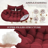 lihtsofty Double Egg Chair Cushion Replacement 55x35in Thickened Double Egg