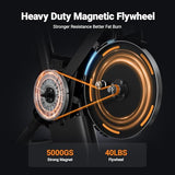 Exercise Bike with Incline and Decline, Stationary Bike for Home with Auto Magnetic Resistance, Indoor Cycling Bike with Exclusive App, Max 350lbs Weight