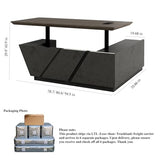 SAINTCY Professional Executive Desk with Privacy Panel & Drawers