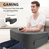 Lap Desk Pillow with Arm Rest, Gaming Pillow for Bed, Laptop Desk for Couch, Comfortable for Reading