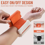 INDEPANDIA Wrist & Ankle Weights for Women and Men, 4lbs Pair Adjustable Silicone Weighted Bangles for Arm & Leg Workouts, Gradient Orange