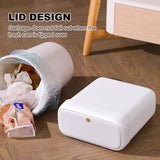 funest Bathroom Small Trash Can with Lid,10L / 2.7 Gallon Slim Garbage Bin Wastebasket, Craft Room