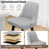 REONEY Counter Height Swivel Bar Stools, 24" Upholstered Barstools Set of 3