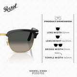 Persol PO3375S Square Shape Sunglasses With Official Eyewear Kit