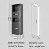 This Waterproof Stainless Steel Shower with Built-in Trash Can, Recessed Storage nizer for Bathroom