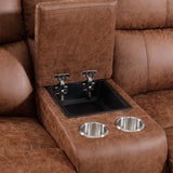 Faux Leather Manual Reclining Sofa Furniture Set, Manual Recliner Chair