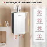 CAMPLUX Climatech 7 Tankless Water Heater Gas Indoor 6.86 GPM Up to 7.6 GPM, 170,000 BTU On Demand Instant Tankless Hot Water Heater Natural Gas, Indoor Installation, White, CA686W