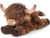 Highland Cow Stuffed Animals, Microwavable Stuffed Animal Adorable Fluffy Highland Cow Plush for Warmth Comfort, Heatable Coolable Lavender Scent Toy, Cute Soft Plushies Gift for Kid Boys Girl & Adult