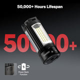 OGERY Rechargeable 10000mAh Camping Light with Stand 6.5 ft Max Height, Cordless Work Light with 3 LED Lamp Heads, 2200 Lumens Camping Essentials Gear Emergency Flashlight with Detachable Tripod