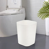 Besli 2 Gallon Small Trash Can Garbage Can Wastebasket for Bathroom Bedroom Kitchen Office (White, 2 Pack)