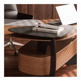 zhongxlla Standing Desk, Modern Ash Wood Executive Office Desk