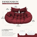 lihtsofty Double Egg Chair Cushion Replacement 55x35in Thickened Double Egg