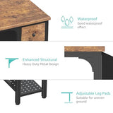 Computer Desk with Fabric Drawers, 47 Inch Desk for Small Space Home Office, Modern Simple Study Writing Table PC Desks for Bedroom, Rustic Brown
