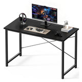 47 Inch Computer Office Desk for Small Spaces, Writing Gaming Work Desk Modern Study Table, Black