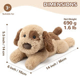 Dog Stuffed Animals, Microwavable Stuffed Animal Adorable Fluffy Puppy Plush for Warmth Comfort, Heatable Coolable Lavender Scent Dog Plush Toy, Cute Soft Puppy Plushies for Kids Boys Girls Adult Gift