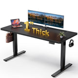 Electric Standing Desk Adjustable - 60x28 Inch Sit Stand Desk with 1 Inch Thick Tabletop
