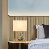 Touch Control Table Lamp, 3-Way Dimmable Desk Lamp with USB C & USB A and AC Outlet