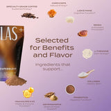 Atlas+ Latte Mushroom Coffee Superblend– Premium Coffee with Collagen, Probiotics, D3 & B12, Lion’s Mane, Reishi, Cordyceps, Coconut– for Energy, Focus, Immunity & Gut Health– 40 Servings (2 Bags)