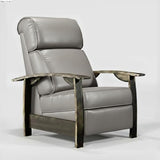 Trend Manor Whiskey Barrel Recliner Chair | Handcrafted from Authentic Whiskey Barrels | Italian Leather | Made in USA | Cloud Finish | Luxury Recliner