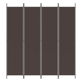 Zexlorith 4-Panel Room Divider, Fabric Privacy Screen, Brown Folding