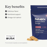 PetLab Co. Salmon Bites for Dogs – Rich in Beneficial Fatty Acids, Vitamins & Minerals - Premium Salmon Dog Treats Your Pup Will Drool Over - Carefully Selected Ingredients – Delicious Reward