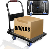 Push Cart Dolly, Moving Platform Hand Truck with 360 Degree Swivel Silent Wheel