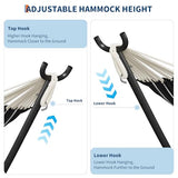 Garvee Double Hammock with Foldable Steel Stand and Carry Bag – Indoor/Outdoor Standing Hammock, 450 LBS Capacity, for Garden, Camping, Beach (Onyx)