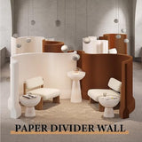 Folding Room Divider Partition - Retractable Paper Privacy Screen for Indoor Use