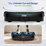 HTM Vibration Plate Exercise Machine - 330lbs Weight Capacity, 120 Speed Levels, Full Body Workout Shake Board for Home Fitness, Toning and Wellness