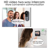 Doorbell Camera Wireless No Subscription with Monitor, Waterproof Video Intercom 1080P No App/WiFi Needed