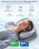 JZBRAIN Neck Massager Pillow with Heat : Cordless Neck Massager for Pain Relief Deep Tissue - Rechargeable Massage Pillow 3 Intensity & Heating Daily Comfort for Desk Workers Women Men at Home Use