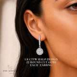 14k Gold GRA Moissanite & IGI Lab Grown Diamond Earrings