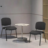 Cloth Fabric Guest Reception Chair with Upholstered Thickene Seat and Back Support
