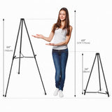 Adjustable Easel Stand for Sign, Portable Black Floor Standing Easels for Artwork, Painting